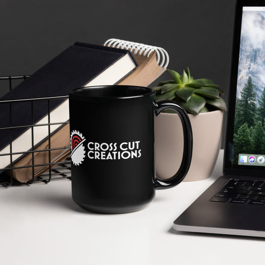 Black Glossy Mug - Cross Cut Creations