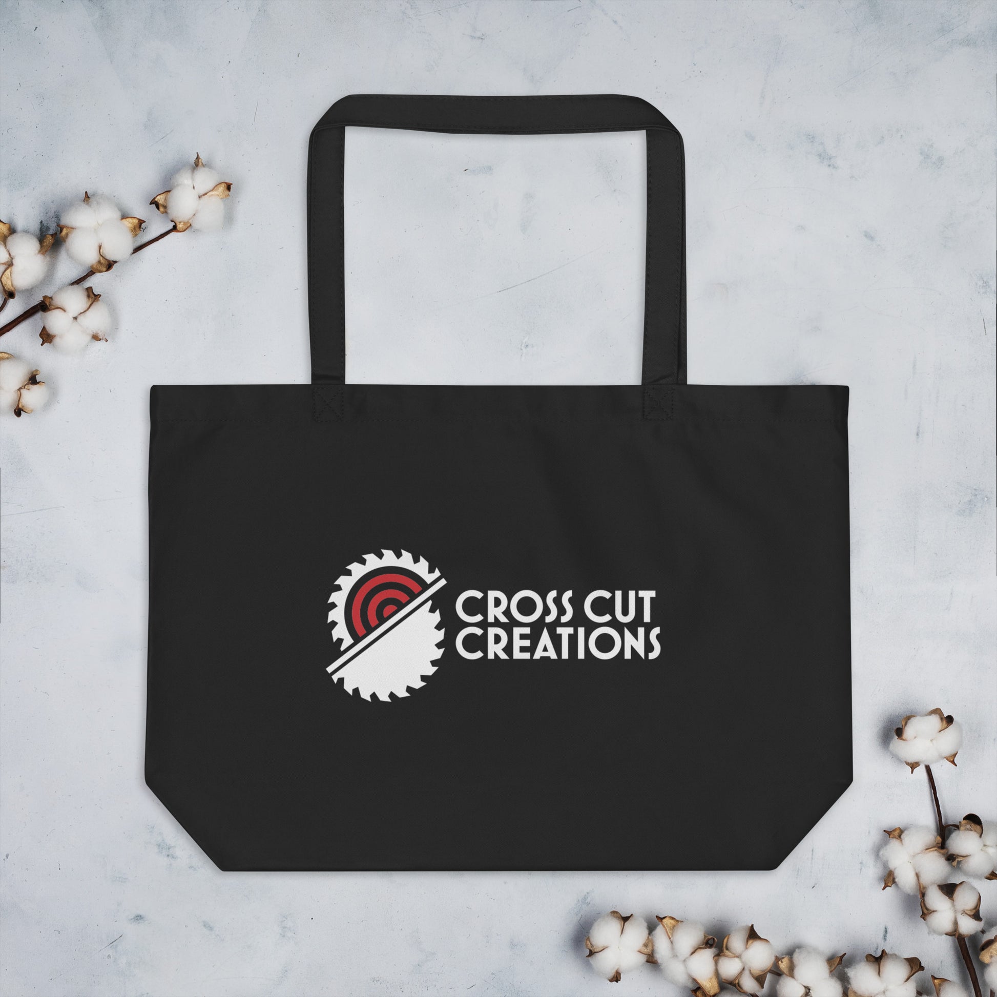 Large Organic Tote Bag - Cross Cut Creations