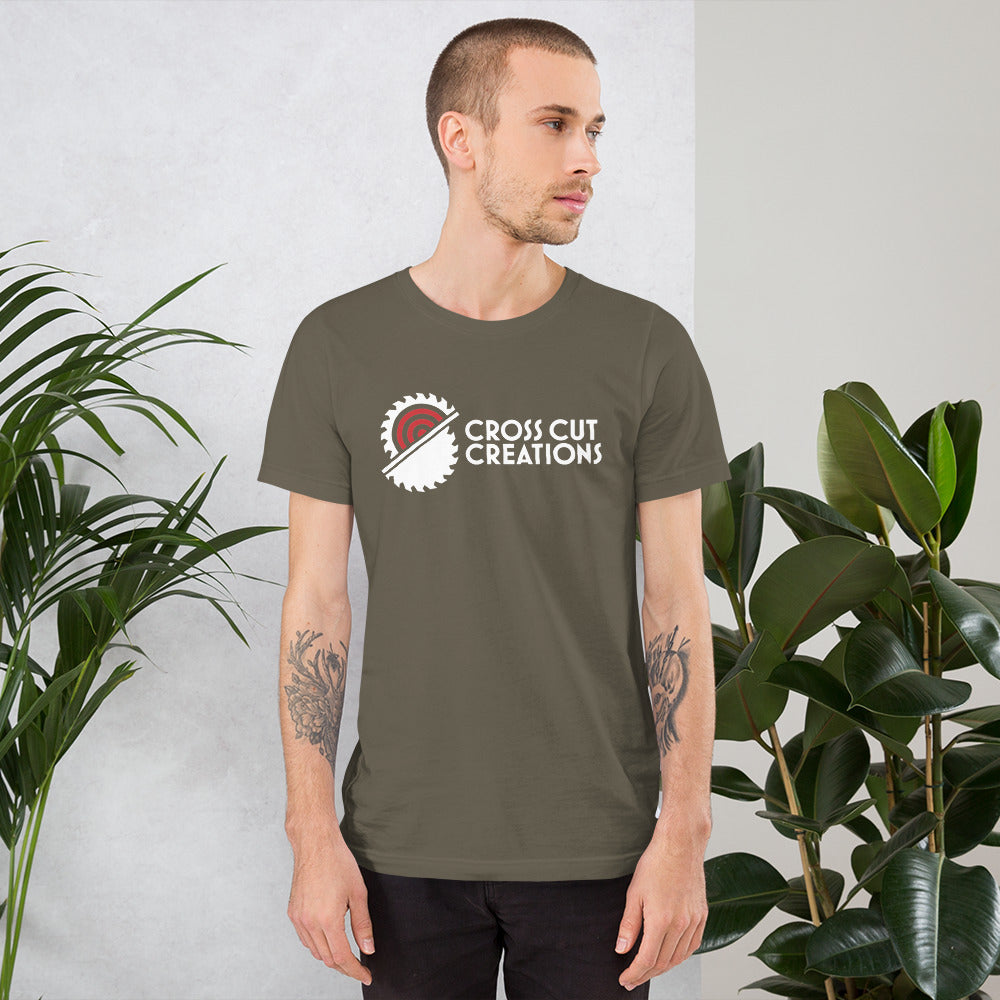 CCC Large Logo Dark Short Sleeved Unisex T-Shirt - Cross Cut Creations