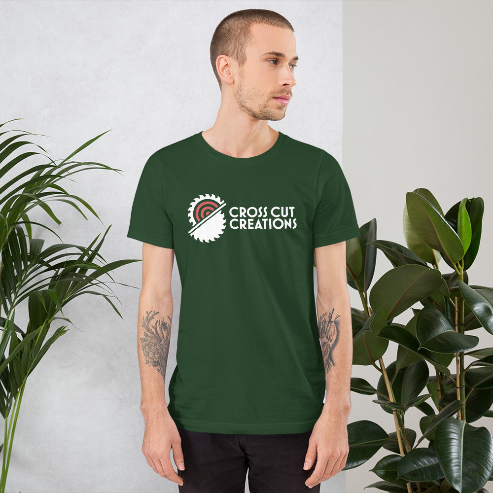 CCC Large Logo Dark Short Sleeved Unisex T-Shirt - Cross Cut Creations