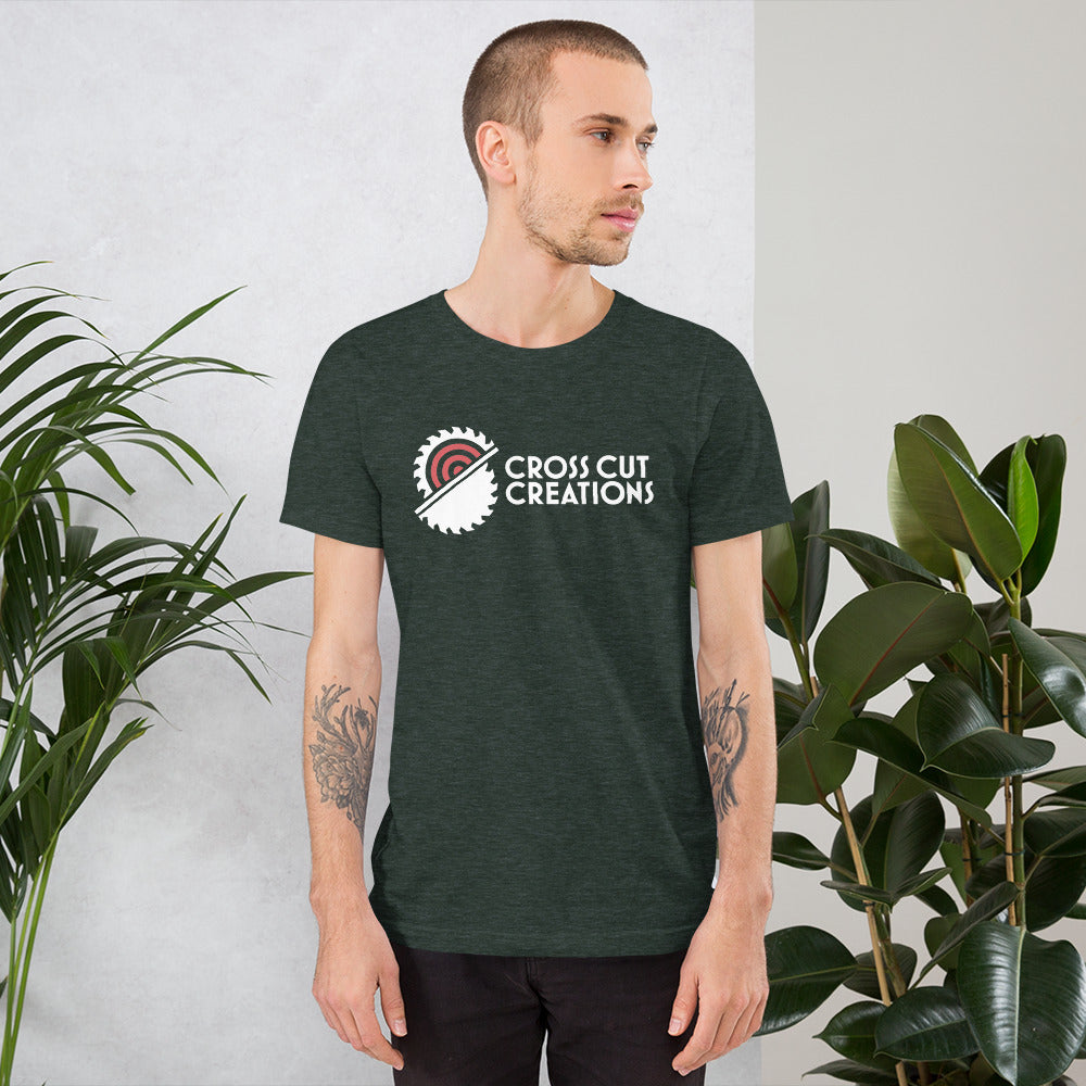CCC Large Logo Dark Short Sleeved Unisex T-Shirt - Cross Cut Creations