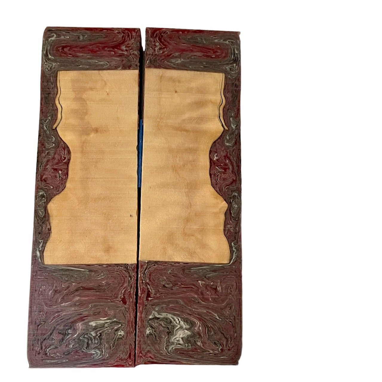 Curly Cottonwood Knife Scales - Cross Cut Creations