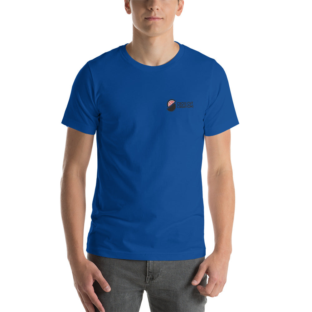 Small Logo Light Short-Sleeve Unisex T-Shirt - Cross Cut Creations