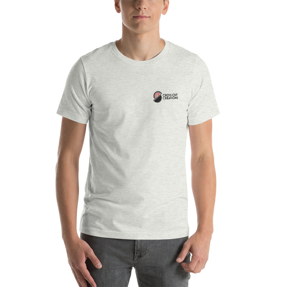 Small Logo Light Short-Sleeve Unisex T-Shirt - Cross Cut Creations