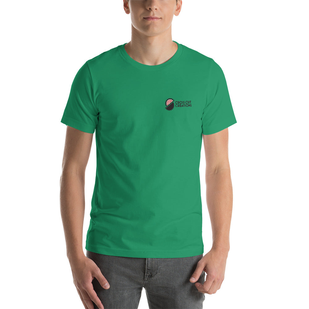 Small Logo Light Short-Sleeve Unisex T-Shirt - Cross Cut Creations