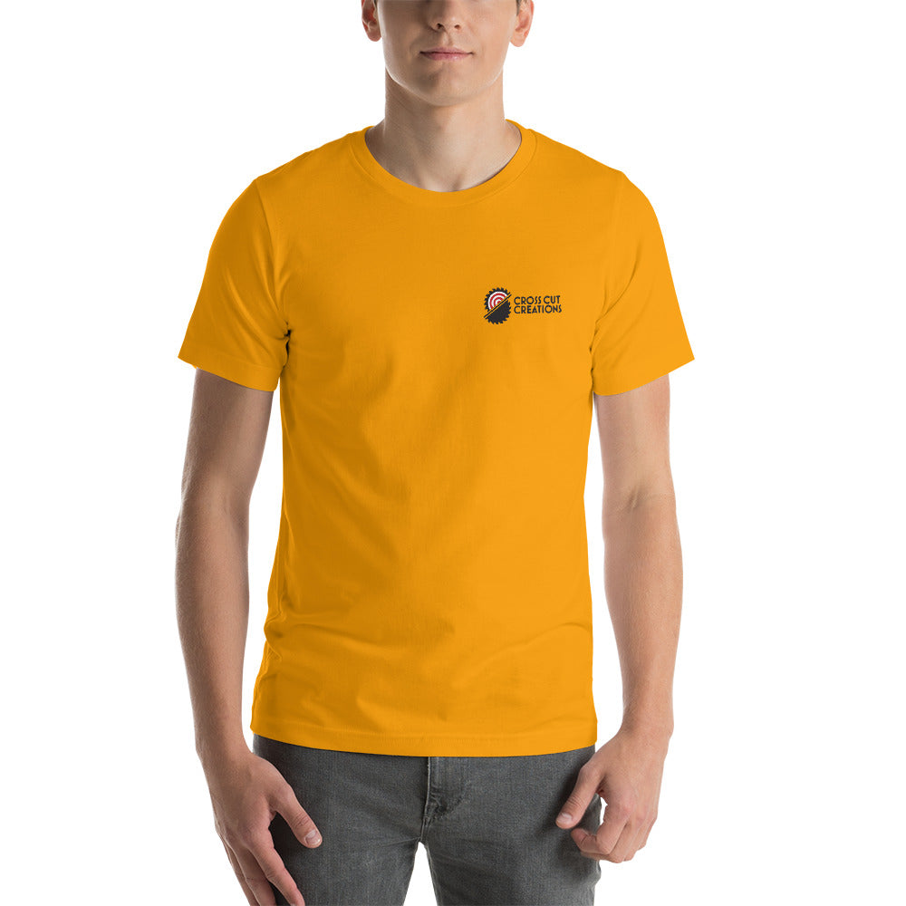 Small Logo Light Short-Sleeve Unisex T-Shirt - Cross Cut Creations