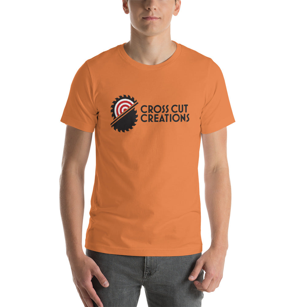 Large Logo Light Short-Sleeve Unisex T-Shirt - Cross Cut Creations