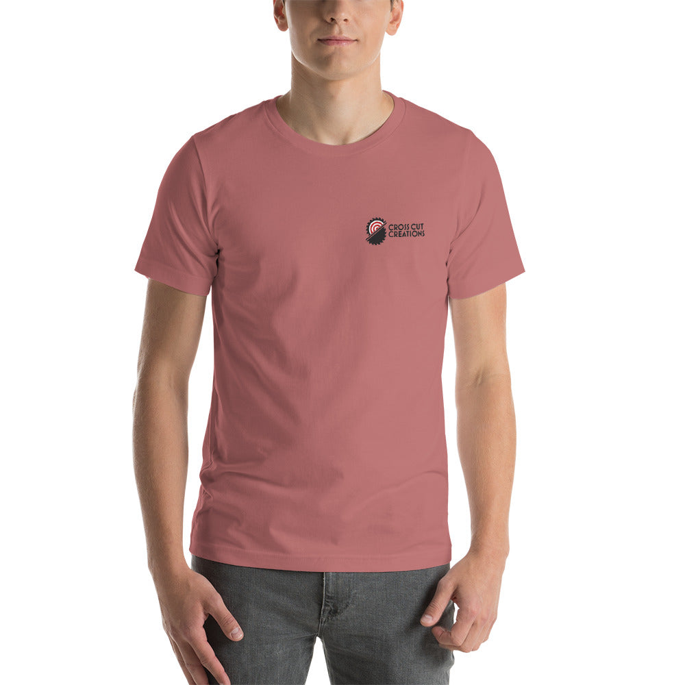 Small Logo Light Short-Sleeve Unisex T-Shirt - Cross Cut Creations