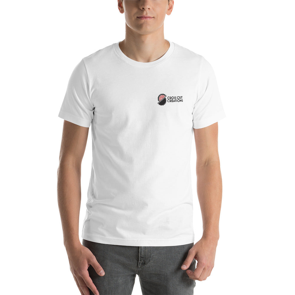 Small Logo Light Short-Sleeve Unisex T-Shirt - Cross Cut Creations