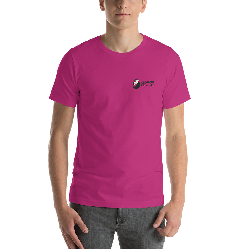 Small Logo Light Short-Sleeve Unisex T-Shirt - Cross Cut Creations