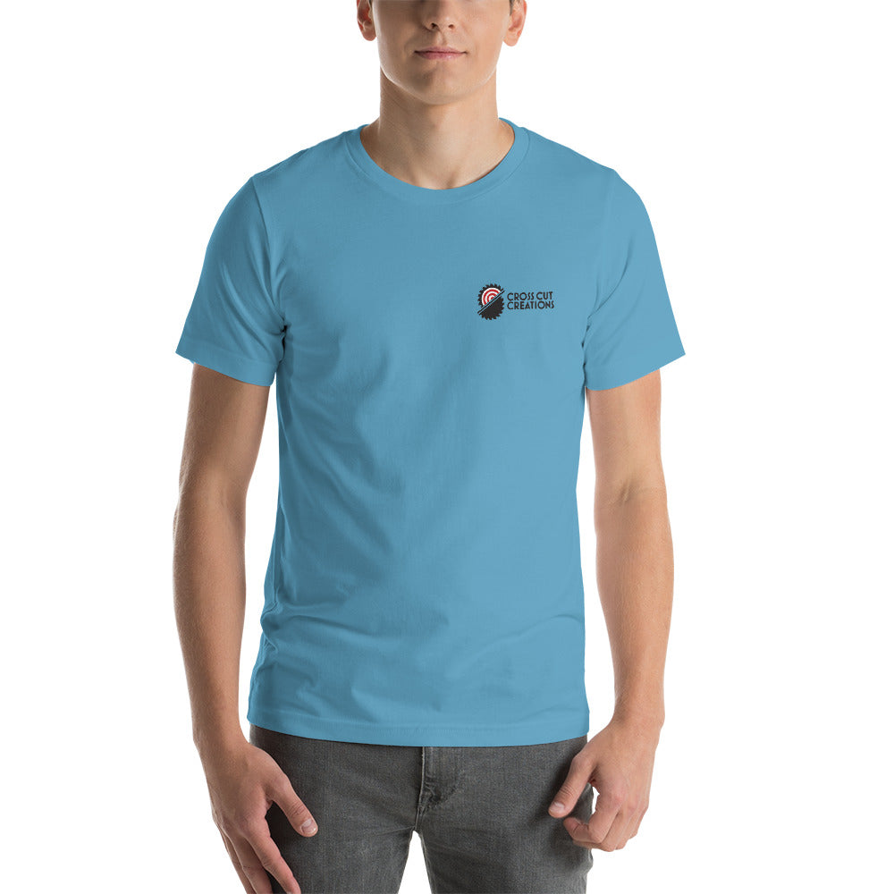 Small Logo Light Short-Sleeve Unisex T-Shirt - Cross Cut Creations