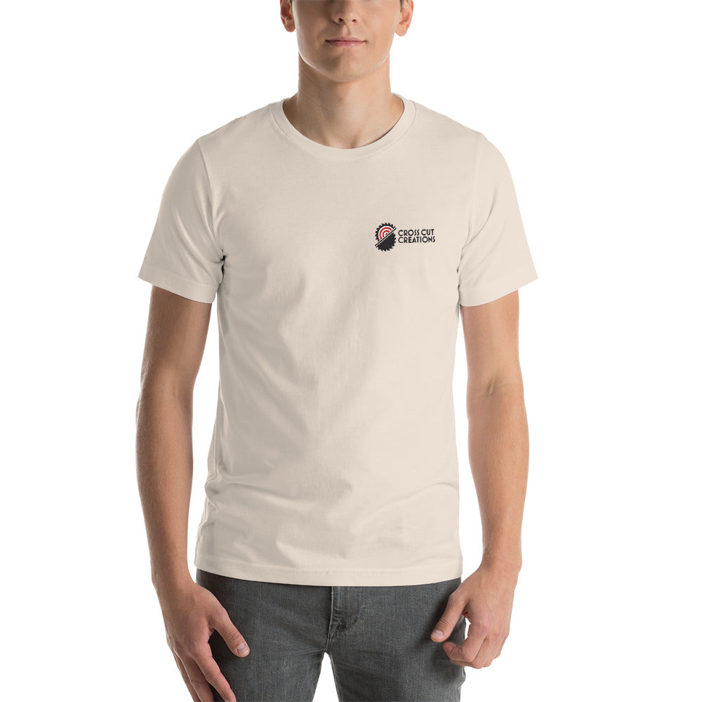 Small Logo Light Short-Sleeve Unisex T-Shirt - Cross Cut Creations