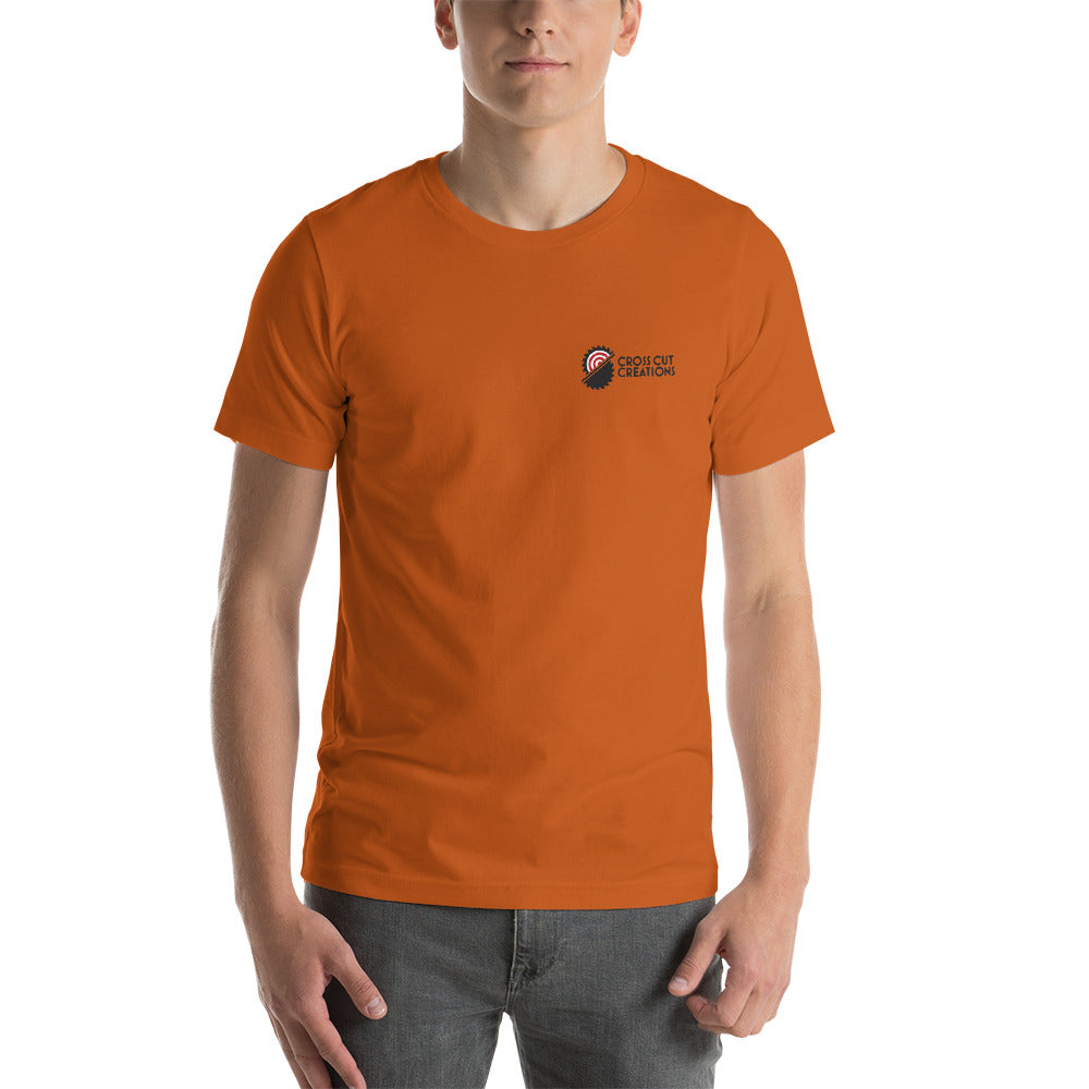 Small Logo Light Short-Sleeve Unisex T-Shirt - Cross Cut Creations