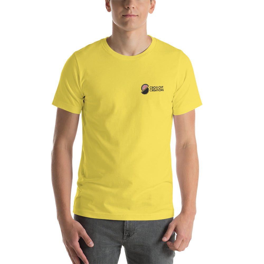Small Logo Light Short-Sleeve Unisex T-Shirt - Cross Cut Creations