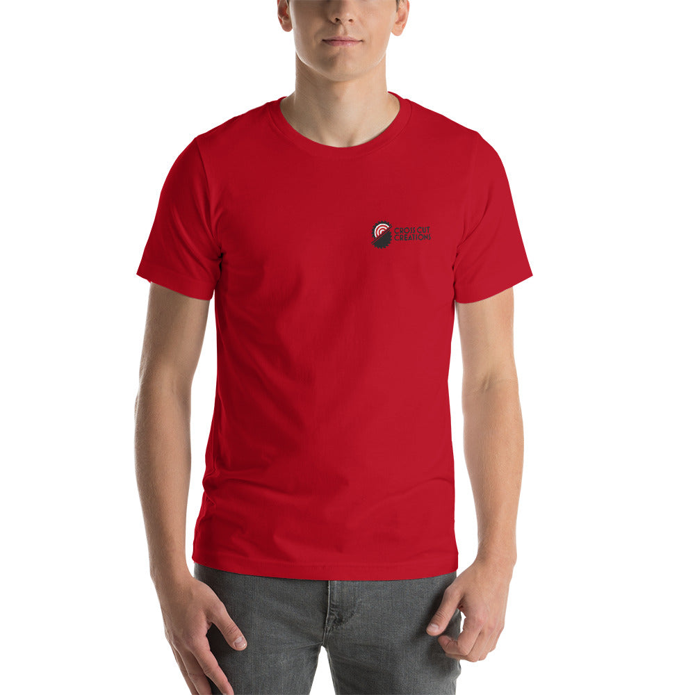 Small Logo Light Short-Sleeve Unisex T-Shirt - Cross Cut Creations