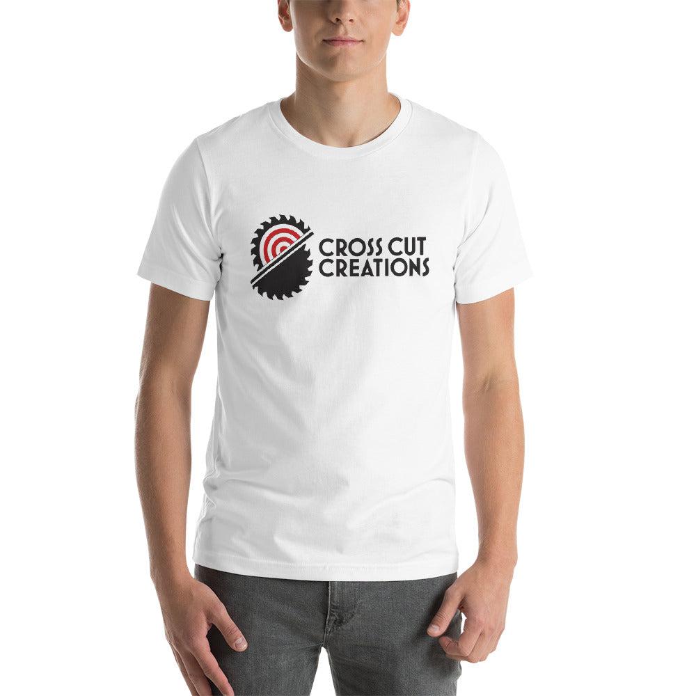 Large Logo Light Short-Sleeve Unisex T-Shirt - Cross Cut Creations
