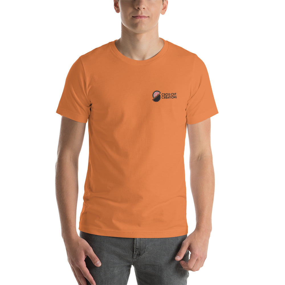 Small Logo Light Short-Sleeve Unisex T-Shirt - Cross Cut Creations