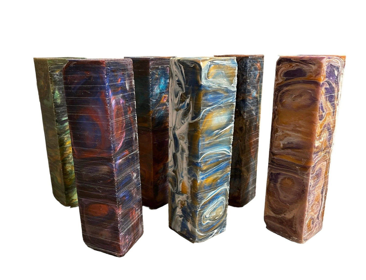 Various Handle & Call blanks in a variety of color mixes