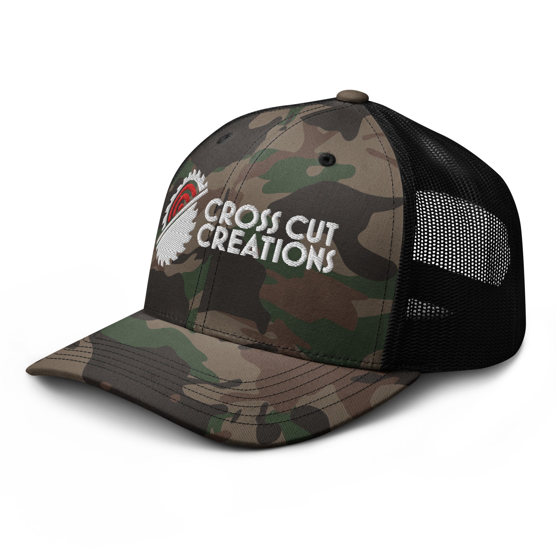 Camouflage trucker hat - Cross Cut Creations